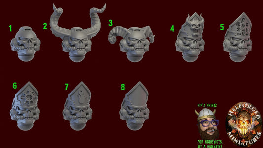 Prophets of Ruin 5x Groaza Pattern Helmeted Heads